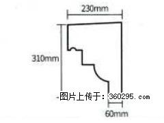 产品分解图型 - 檐口线，型号：SX311-YK-3，规格：230x310mm(3) - 重庆三象EPS建材 cq.sx311.cc